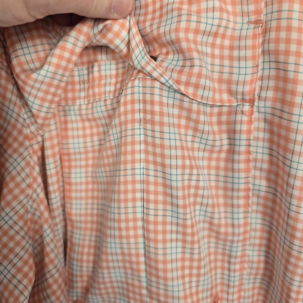 Magellan FISHGEAR NWOT LOT OF 2 S-Sleeve Plaid and Solid Peach Shirts. MENS 3XL - Picture 13 of 16